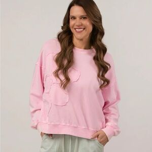 Easel Pink Floral Sweatshirt